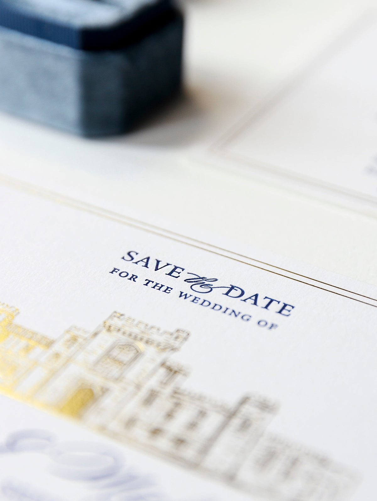 Your Venue | Luxury Foil & Letterpress Save the Date with Envelope