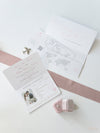FOLDER Wallet : Luxury Silver Wedding Passport Invite in Pocket & Mirror Plane Tag Passport Invitation Suite
