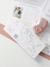 FOLDER Wallet : Luxury Silver Wedding Passport Invite in Pocket & Mirror Plane Tag Passport Invitation Suite