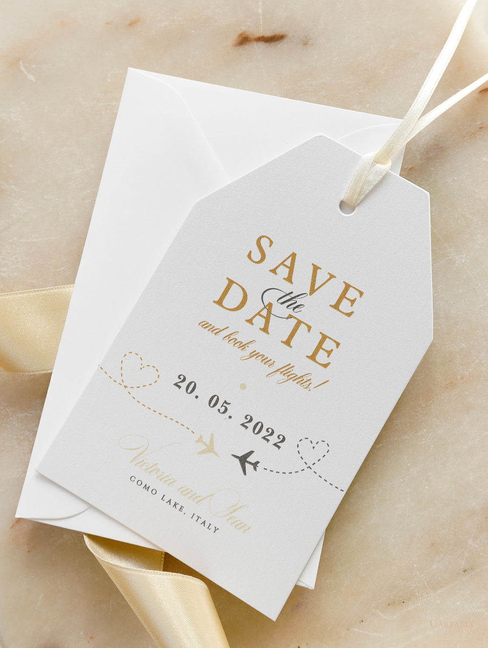 Save the Date Ticket Magnets With White Envelopes free Ship 