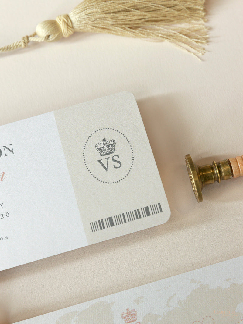 Passport Style Invitation Boarding Pass Invite Ticket Style