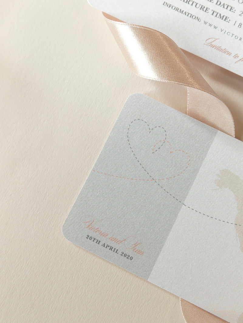Passport Style Invitation Boarding Pass Invite Ticket Style