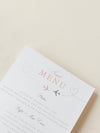 Passport Wedding Invitation Style Travel Menu