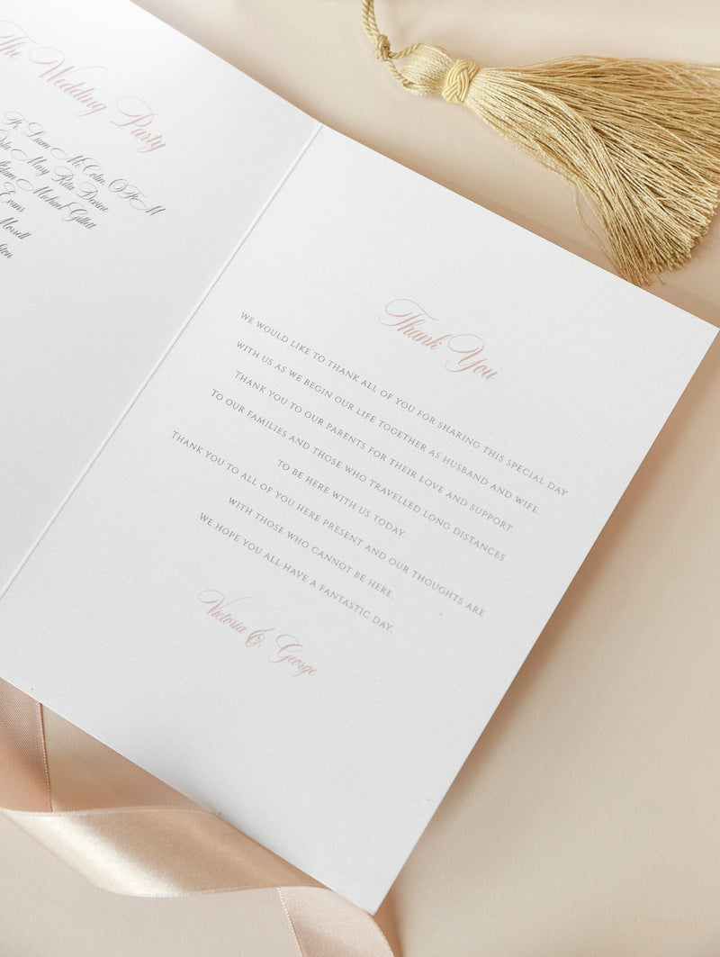 Passport Style Order of Day & Service