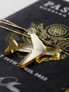 Black Luxury  Passport Wedding Invitation with Bow & Gold Glitter, Real Foil