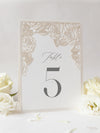 Roses Table Number or Name Laser Cut - Free Standing