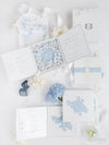 Dusty Blue Couture Bespoke Box : 3D Custom Design in Silver | Bespoke Commission E&O