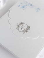 Dusty Blue Couture Bespoke Box : 3D Custom Design in Silver | Bespoke Commission E&O