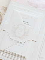 Book Boxed Style Luxury Hand Made Pocket of La Casa Toscana Invitations | Bespoke Commission H&R