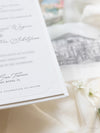 Book Boxed Style Luxury Hand Made Pocket of La Casa Toscana Invitations | Bespoke Commission H&R