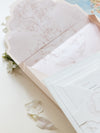 Book Boxed Style Luxury Hand Made Pocket of La Casa Toscana Invitations | Bespoke Commission H&R