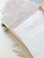 Book Boxed Style Luxury Hand Made Pocket of La Casa Toscana Invitations | Bespoke Commission H&R