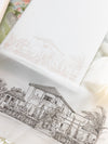 Book Boxed Style Luxury Hand Made Pocket of La Casa Toscana Invitations | Bespoke Commission H&R