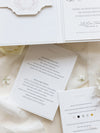 Book Boxed Style Luxury Hand Made Pocket of La Casa Toscana Invitations | Bespoke Commission H&R