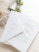 Book Boxed Style Luxury Hand Made Pocket of La Casa Toscana Invitations | Bespoke Commission H&R