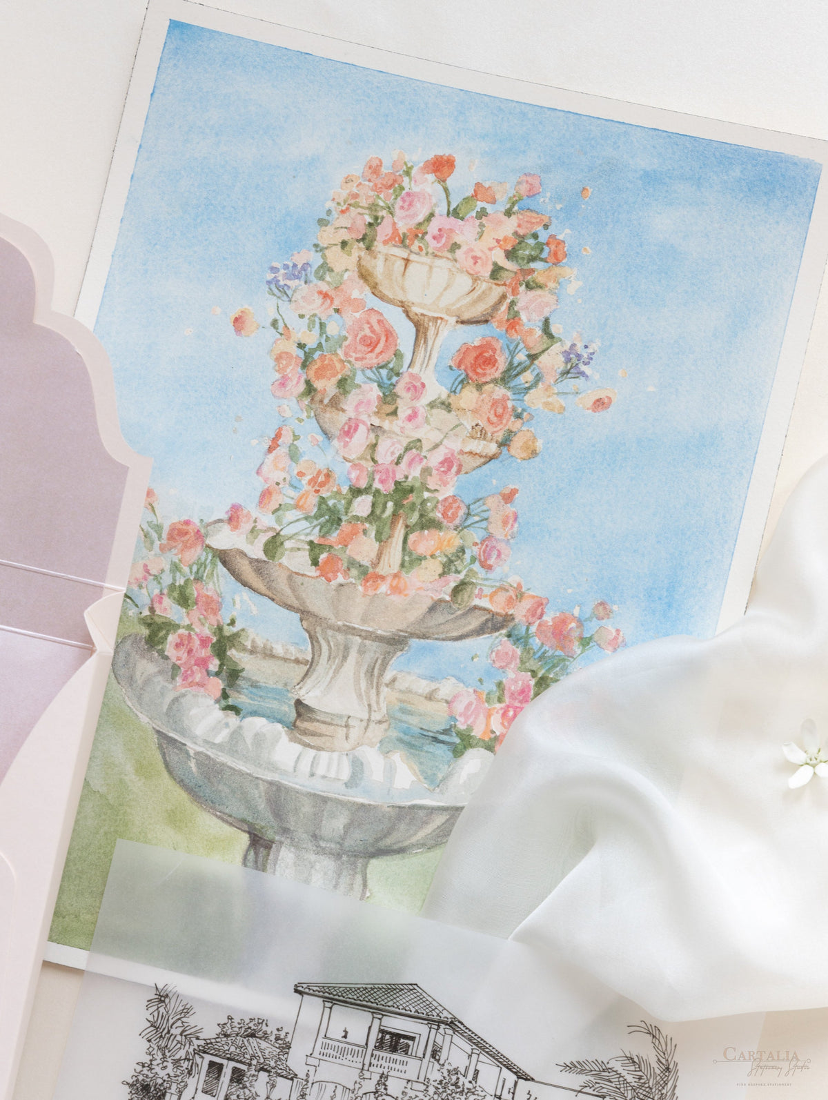 Add-on: Bespoke Artist Commission: Wedding Venue Watercolor Illustration