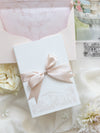 Book Boxed Style Luxury Hand Made Pocket of La Casa Toscana Invitations | Bespoke Commission H&R