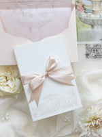 Book Boxed Style Luxury Hand Made Pocket of La Casa Toscana Invitations | Bespoke Commission H&R