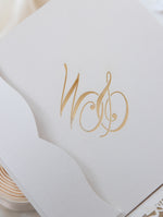 Invitaciones de boda para el lugar de Grantley Hall | Caja a medida de alta costura | Comisión personalizada S&amp;W