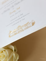 Invitaciones de boda para el lugar de Grantley Hall | Caja a medida de alta costura | Comisión personalizada S&amp;W