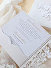Invitaciones de boda para el lugar de Grantley Hall | Caja a medida de alta costura | Comisión personalizada S&amp;W