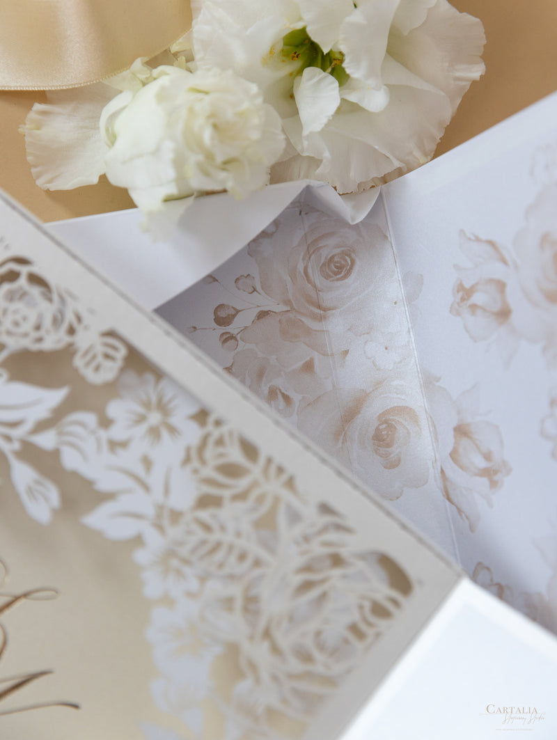 Invitaciones de boda para el lugar de Grantley Hall | Caja a medida de alta costura | Comisión personalizada S&amp;W
