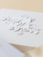 Invitaciones de boda para el lugar de Grantley Hall | Caja a medida de alta costura | Comisión personalizada S&amp;W