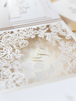 Invitaciones de boda para el lugar de Grantley Hall | Caja a medida de alta costura | Comisión personalizada S&amp;W