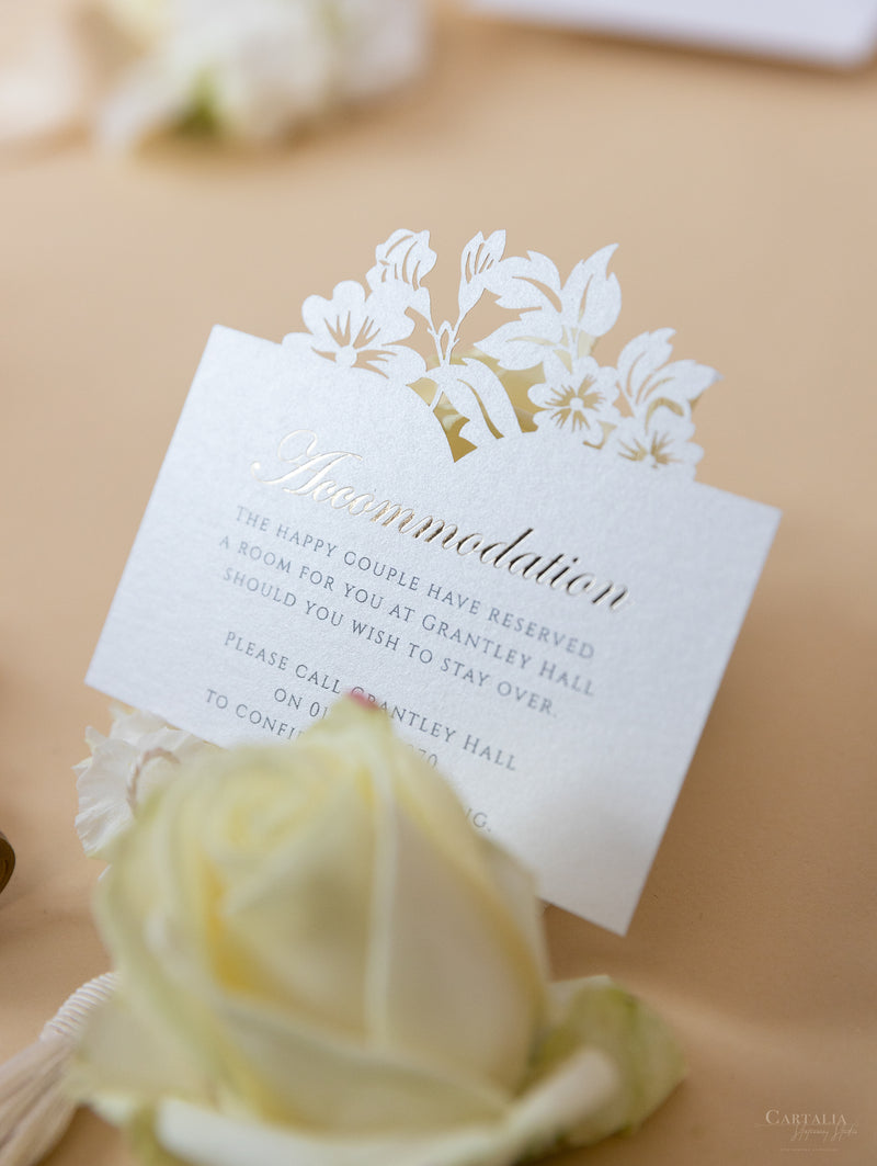 Invitaciones de boda para el lugar de Grantley Hall | Caja a medida de alta costura | Comisión personalizada S&amp;W