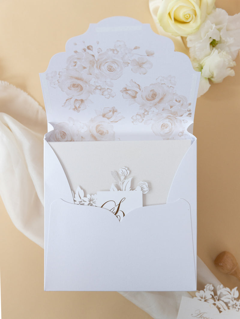 Invitaciones de boda para el lugar de Grantley Hall | Caja a medida de alta costura | Comisión personalizada S&amp;W