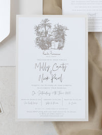 Classic Venue Invitation with Silver Foil | Bespoke Commission M&N