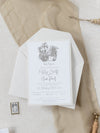 Classic Venue Invitation with Silver Foil | Bespoke Commission M&N