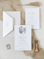 Classic Venue Invitation with Silver Foil | Bespoke Commission M&N