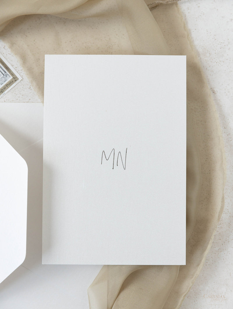 Classic Venue Invitation with Silver Foil | Bespoke Commission M&N