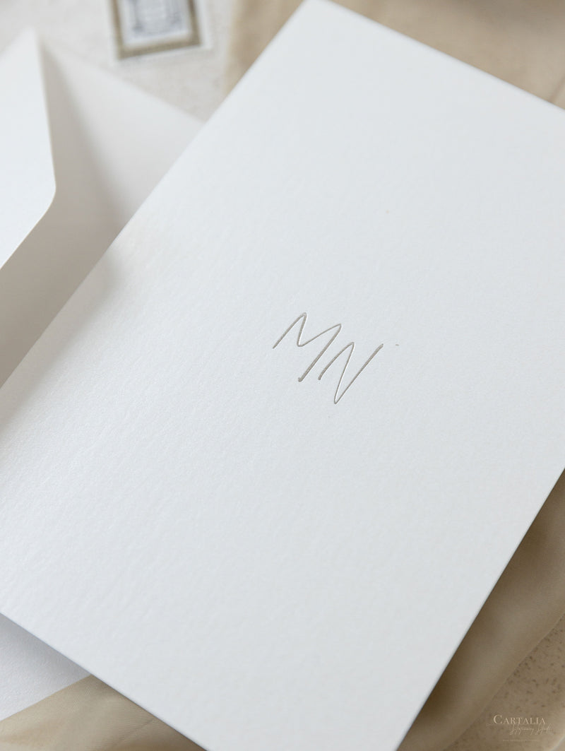 Classic Venue Invitation with Silver Foil | Bespoke Commission M&N