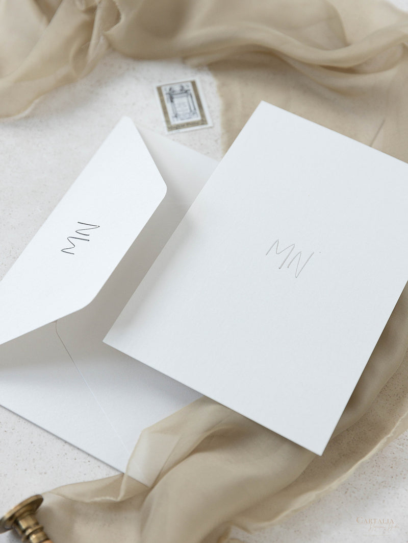 Classic Venue Invitation with Silver Foil | Bespoke Commission M&N