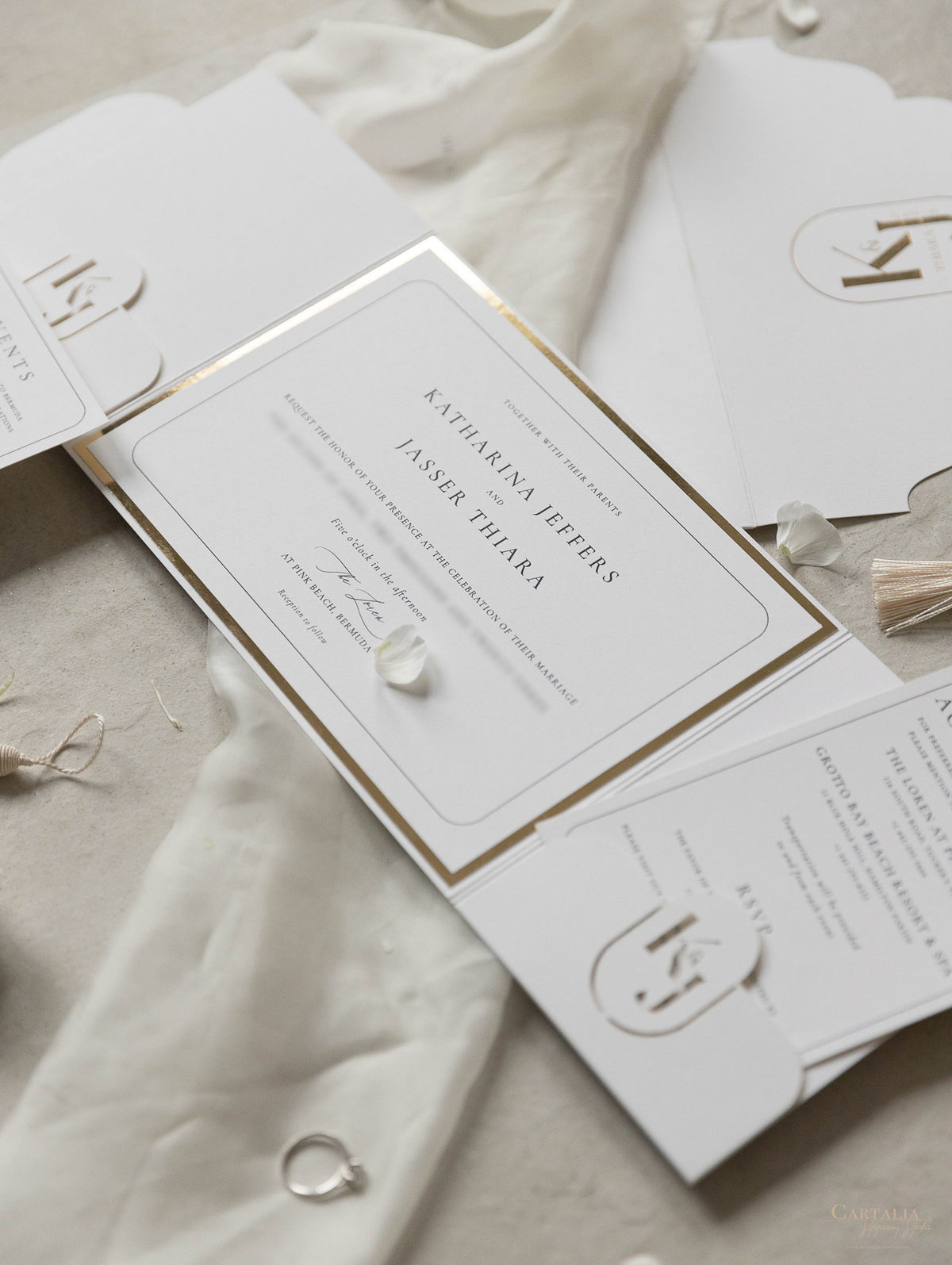 Luxurious Pocket Invitation | Bespoke Commission K&J