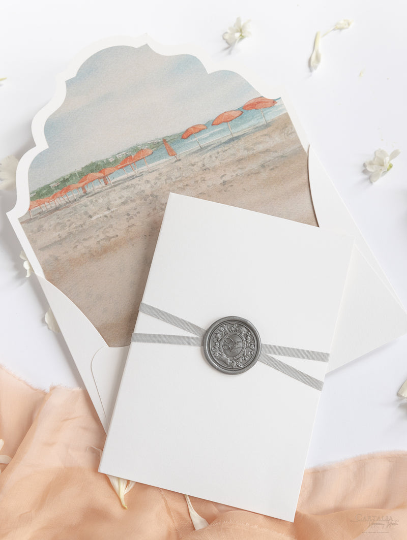 Sea Crest Beach Hotel Invitations | Bespoke Commission A&N
