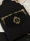 Black Velveteen Luxury Gold Foil Invitation pocket fold suite for Wedding Day, Rsvp, Info Card with Laser Cut pocket