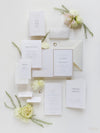 Luxury Embossed Pearl Place Card