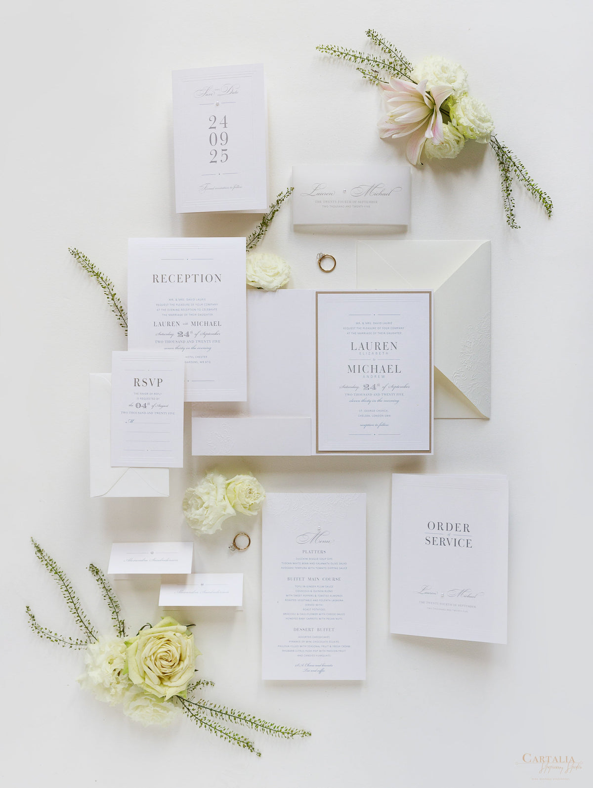 Luxury Pearl Pocket matching Menu