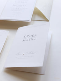 Luxury Pearl Pocket matching Order of Service