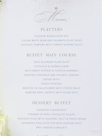 Luxury Pearl Pocket matching Menu