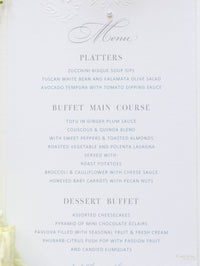 Luxury Pearl Pocket matching Menu