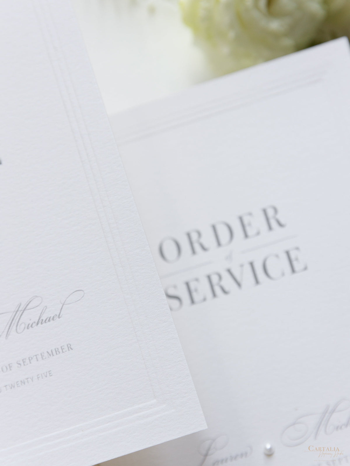 Luxury Pearl Pocket matching Order of Service