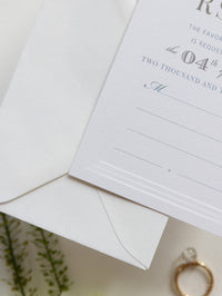 Embossed Luxury Pearl Pocket Fold Invitation with Reception and Rsvp Cards Bound in Vellum Belly Band + Envelopes