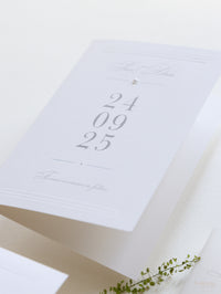 Luxury Pearl Embossed Save the Date