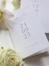 Luxury Pearl Embossed Save the Date
