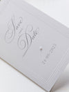 Luxury Pearl Embossed Save the Date