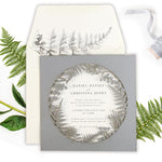 Fern Circle Intricate Foliage & Flowers Laser Cut Pocket Design with Watercolours.